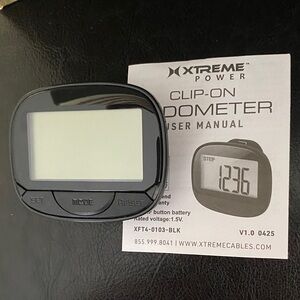 Black Clip-On Pedometer